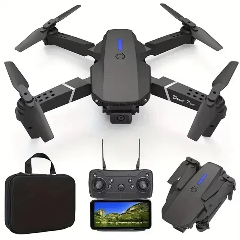 Modelo E88Pro RC Drone 4K Profissional de 1080P de grande ângulo, Dual HD Câmera dobrável, RC Helicóptero WIFI FPV