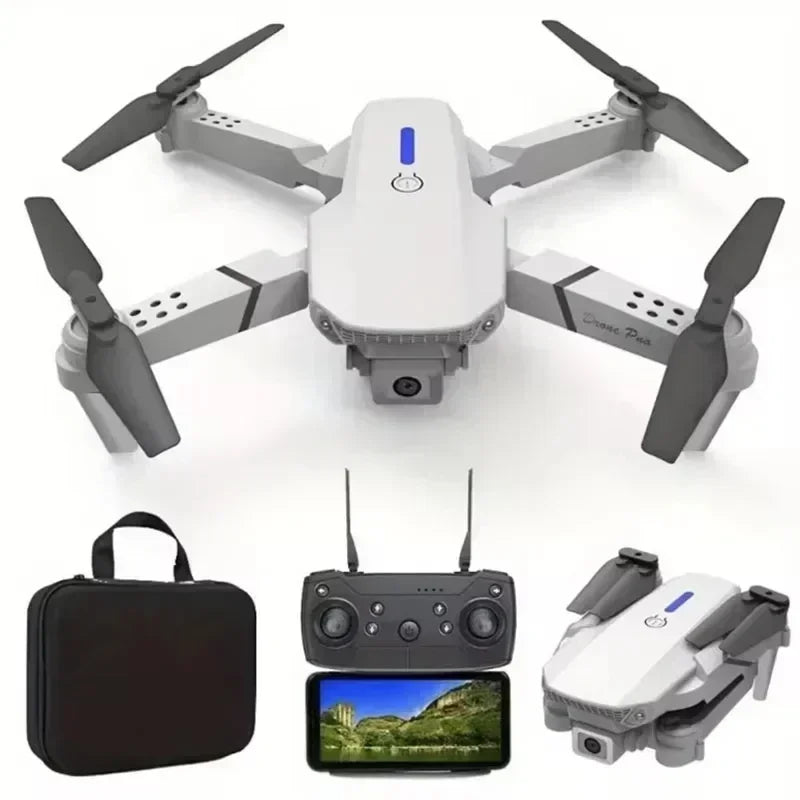 Modelo E88Pro RC Drone 4K Profissional de 1080P de grande ângulo, Dual HD Câmera dobrável, RC Helicóptero WIFI FPV